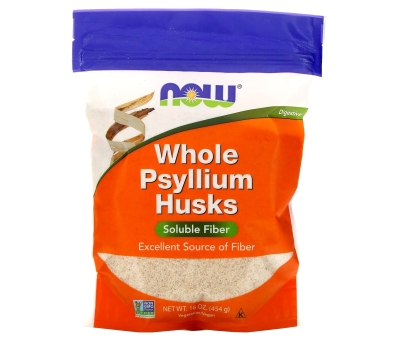 NOW FOODS Whole Psyllium Husks Powder - 454g (16oz)