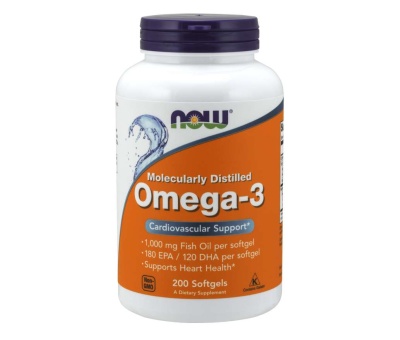 NOW FOODS Omega 3 Fish Oil - 200 softgels