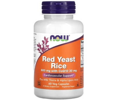 NOW FOODS Red Yeast Rice with CoQ10 30 mg, 600mg - 60 vcaps
