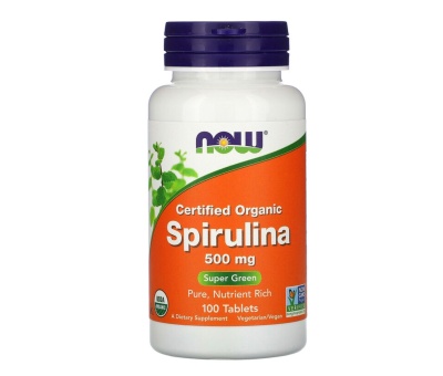 NOW FOODS Spirulina Organic 500mg - 100 tablets