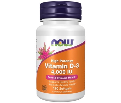 NOW FOODS Vitamin D3 4000iu 120softgels