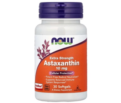 NOW FOODS Astaxanthin Extra Strength 10mg 30softgels