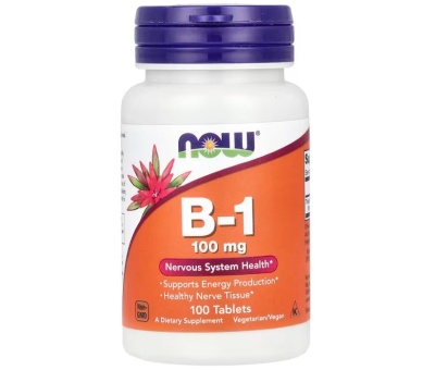 NOW FOODS Vitamin B-1 Thiamine 100mg - 100 tab