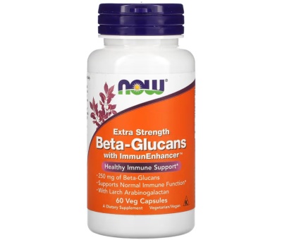 NOW FOODS Beta-Glucans with ImmunEnhancer 250mg - 60 vcaps