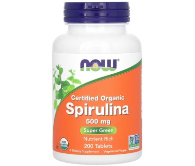 NOW FOODS Spirulina Organic 500mg - 200 tablets