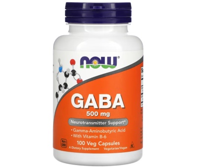 NOW FOODS GABA 500mg with Vitamin B6 - 100 vcaps