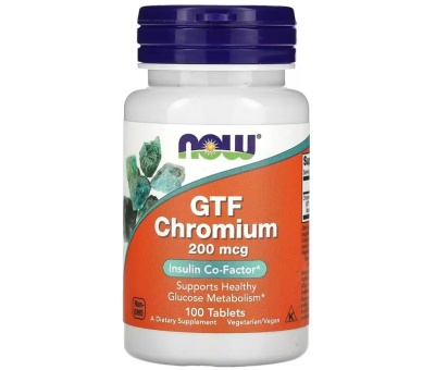 NOW FOODS GTF Chromium 200mcg - 100 tablets