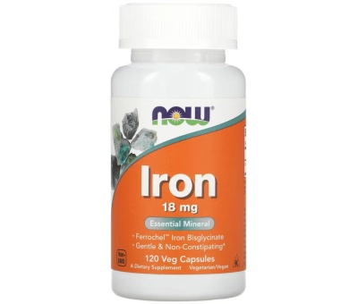 NOW FOODS Iron 18mg 120VCaps