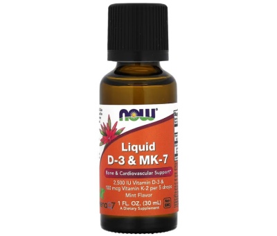 NOW FOODS Vitamin Liquid D3 & MK7 30ml
