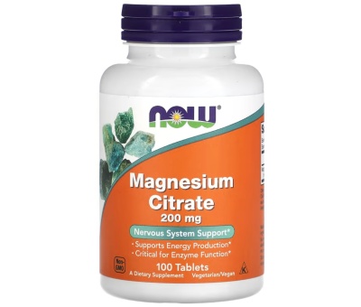 NOW FOODS Magnesium Citrate 200mg 100Tabs