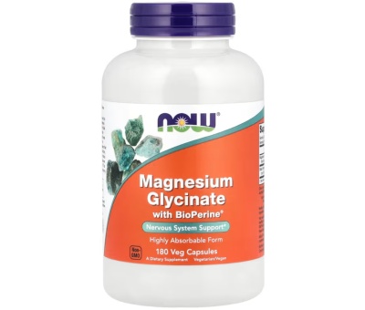 NOW FOODS Magnesium Glycinate with BioPerine 180 Caps