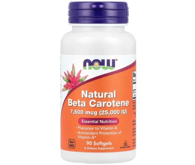 NOW FOODS Beta Carotene 25000iu - 90softgels