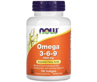 NOW FOODS Omega 3-6-9, 1000mg - 100 softgel