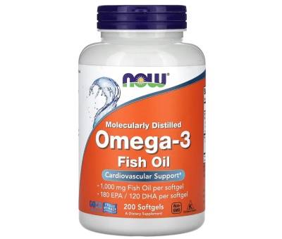 NOW FOODS Omega 3 Fish Oil - 200 softgels