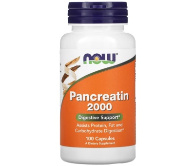 NOW FOODS Pancreatin 2000 (200mg) 100caps