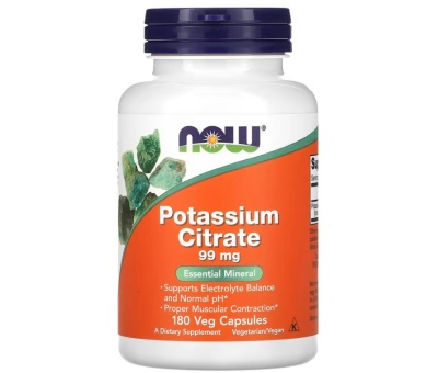 NOW FOODS Potassium Citrate 99mg - 180 vcaps
