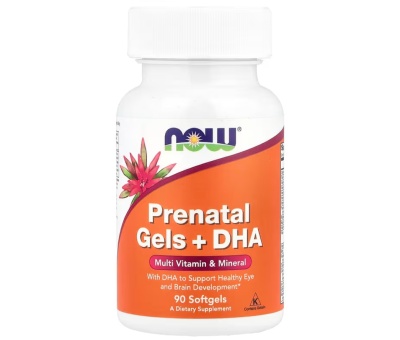 NOW FOODS Prenatal Gels + DHA - 90 softgels