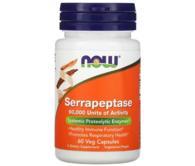 NOW FOODS Serrapeptase 60,000 Units - 60vcaps
