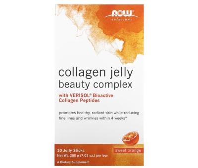 NOW FOODS Collagen Jelly Beauty Complex 10 Jelly Sticks Sweet Orange