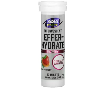 NOW FOODS Effer-Hydrate Effervescent 10 tablets Orange Strawberry