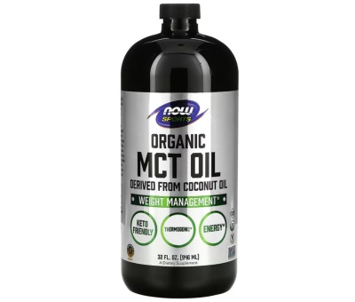 NOW FOODS ORGANIC MCT Oil Liquid - 946 ml.