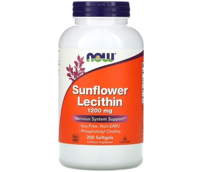 NOW FOODS Sunflower Lecithin 1200mg - 200 softgels