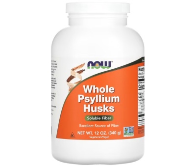 NOW FOODS Whole Psyllium Husks Powder - 340g (12oz)