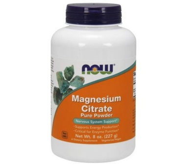 NOW FOODS Magnesium Citrate 100% Pure Powder 227g (Magneesiumtsitraat)