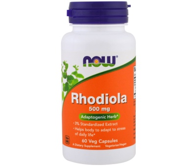 NOW FOODS Rhodiola 500mg x 60Vcaps (Roosilõhnaline kuldjuur)