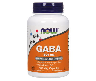 NOW FOODS GABA 500mg with Vitamin B6 - 100 vcaps