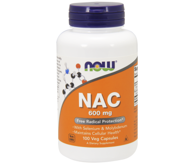 NOW FOODS NAC N-Acetyl Cysteine 600mcg - 100 vcaps (N-ацетил-L-цистеин)