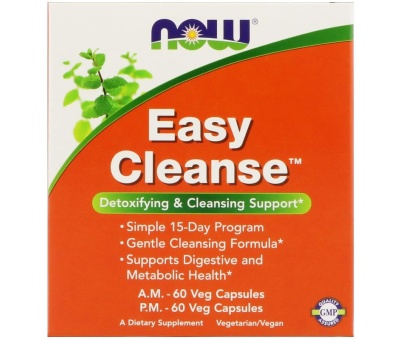NOW FOODS Easy Cleanse 60VCaps each (2 Bottles)