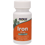 NOW FOODS Iron 18mg 120VCaps (raud)
