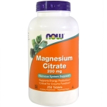 NOW FOODS Magnesium Citrate 200mg 250Tabs (Magneesiumtsitraat)