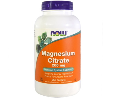 NOW FOODS Magnesium Citrate 200mg 250Tabs