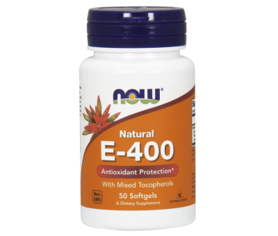 NOW FOODS Vitamin E400iu 50softgels (vitamiin E)