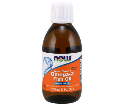 NOW FOODS Omega 3 Fish Oil Liquid 200ml Lemon