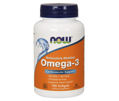 NOW FOODS Omega 3 Fish Oil - 100 softgels