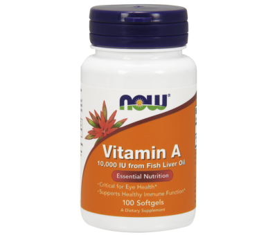 NOW FOODS Vitamin A, 10000 IU x 100sgels