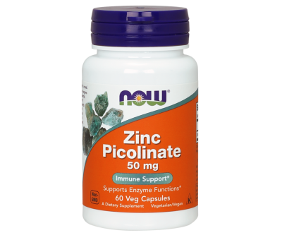NOW FOODS Zinc Picolinate, 50mg - 60 VCapsules