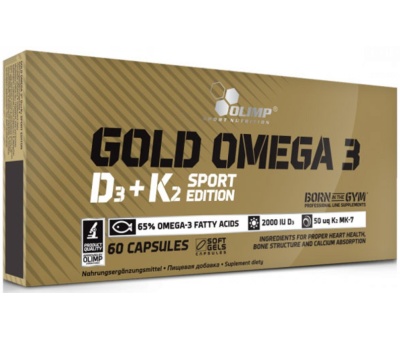 OLIMP Gold Omega 3 D3 + K2 Sport Edition - 60 caps