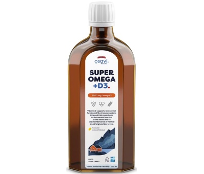 OSAVI Super Omega + D3 2900mg Omega 3 - 250 ml Lemon