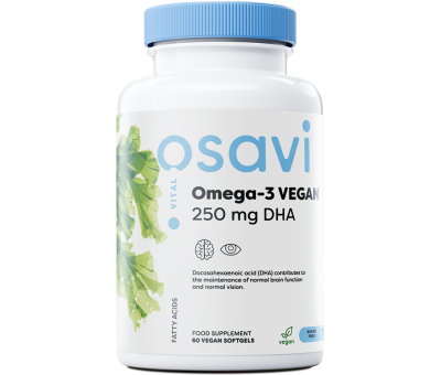 OSAVI Omega-3 Vegan 250mg DHA - 60 vegan softgels