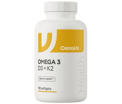 OstroVit Omega 3 D3+K2 90 caps (330 EPA / D3 2000iu)