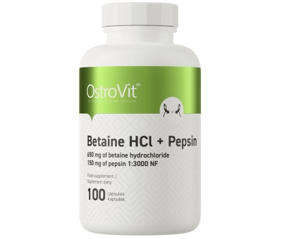 OstroVit Betaine HCl + Pepsin 100 caps