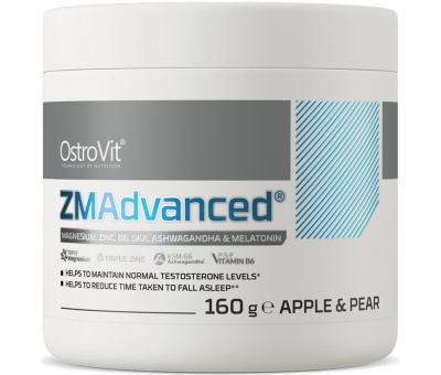 OstroVit ZMAdvanced 160g Apple & Pear (ZMA+Ashw.+Melatoniin)