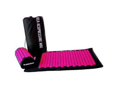 REA Acupressure mat Roosa/must (akupunurimatt + padi + kott)