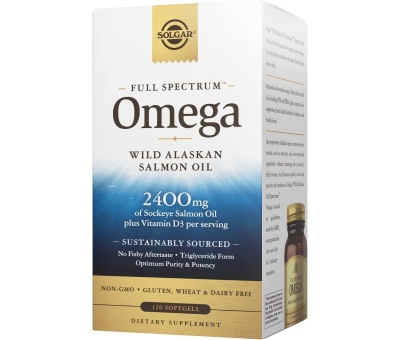 SOLGAR Full Spectrum Omega Salmon Oil 120 Softgels