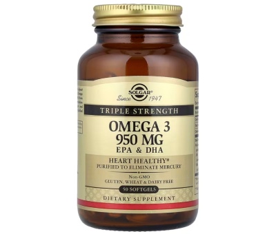 SOLGAR Triple Strength Omega-3 950mg, 50softgels