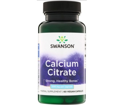 SWANSON Calcium Citrate 200mg - 60 caps